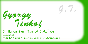 gyorgy tinhof business card